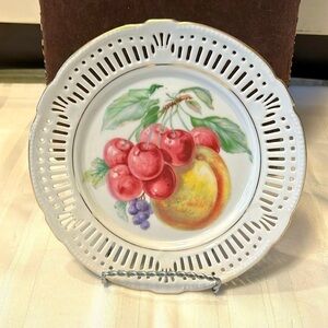 Vintage Schvarzenhammer Bavaria Peach & Cherries Fine Bone China